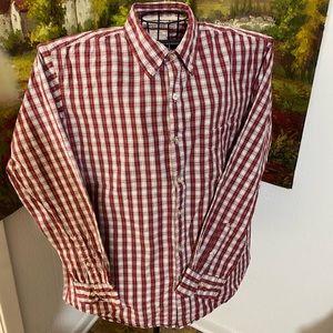 Red‎ Camel size XL red gray plaid long sleeve casual comfy business casual